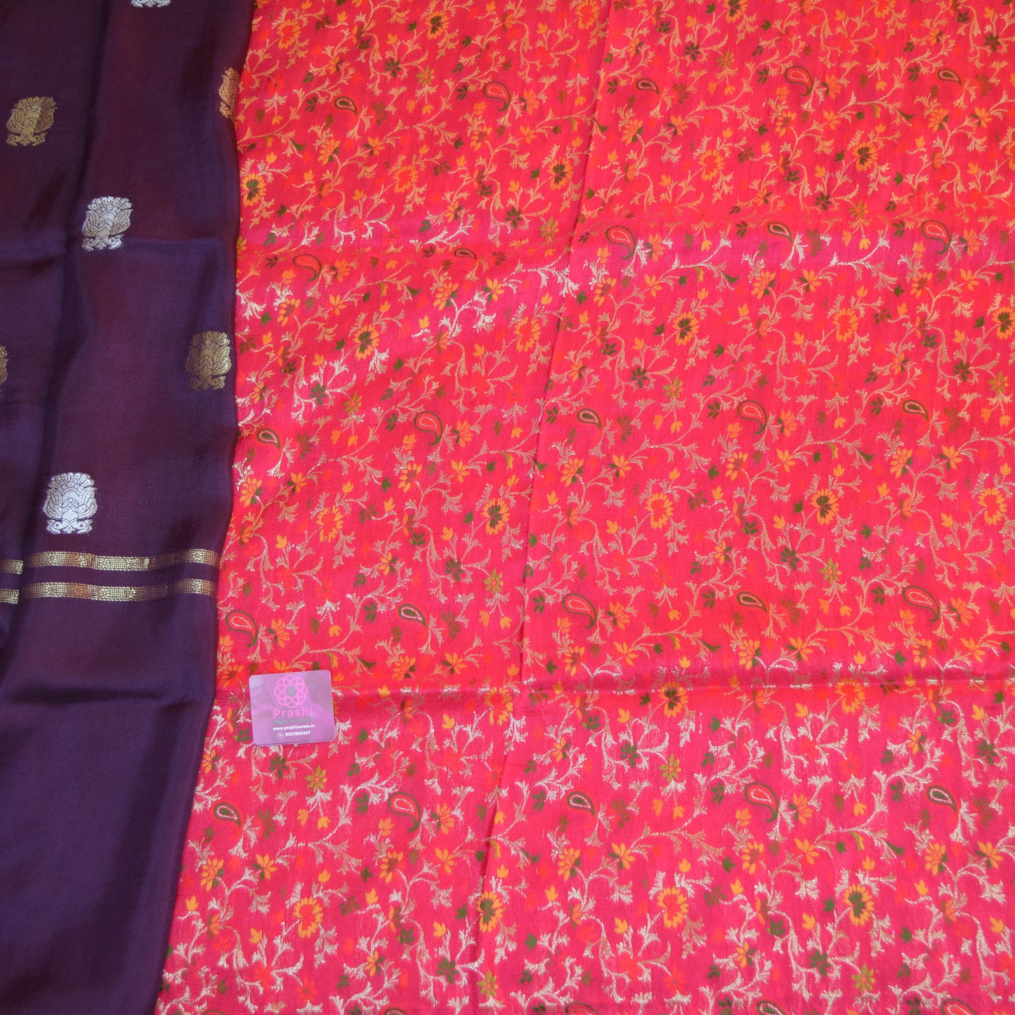 Wine colour pure viscose crepe saree