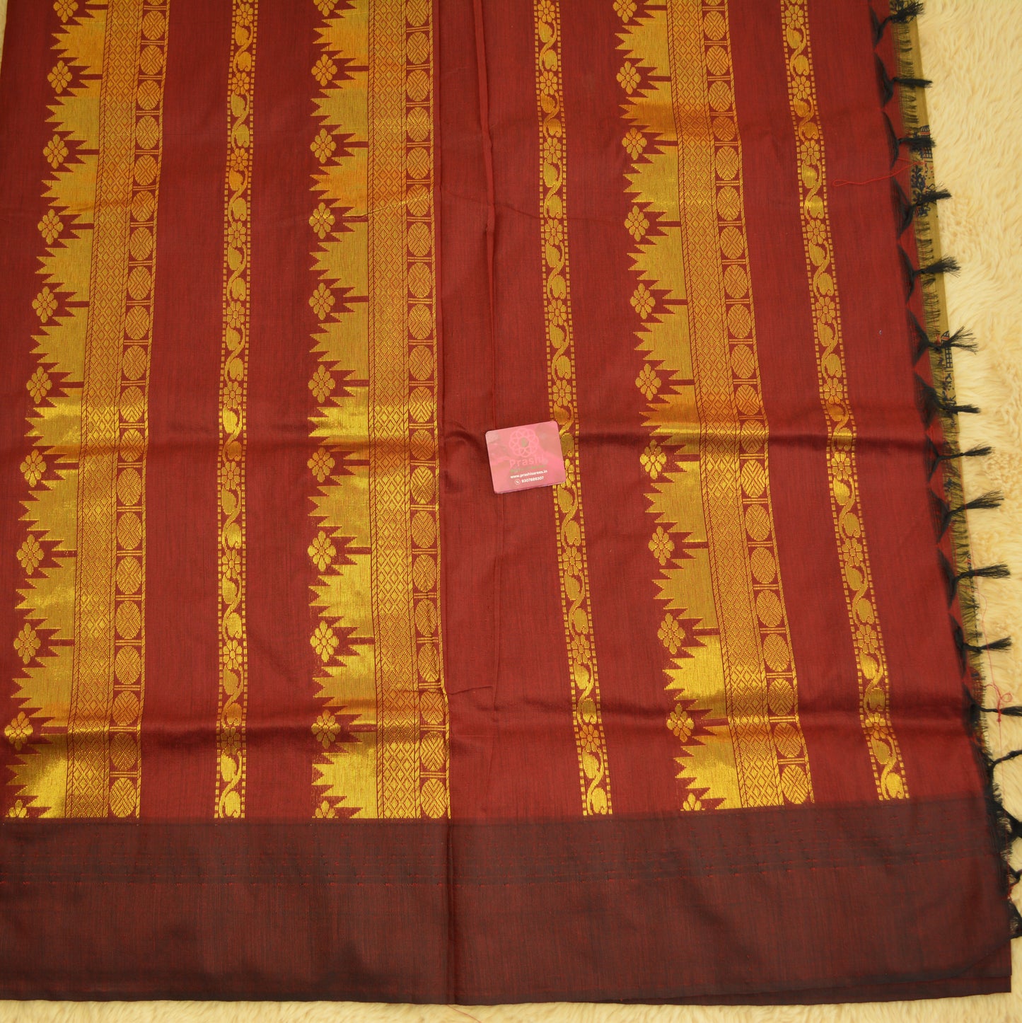 Sand colour kalyani cotton digital print saree