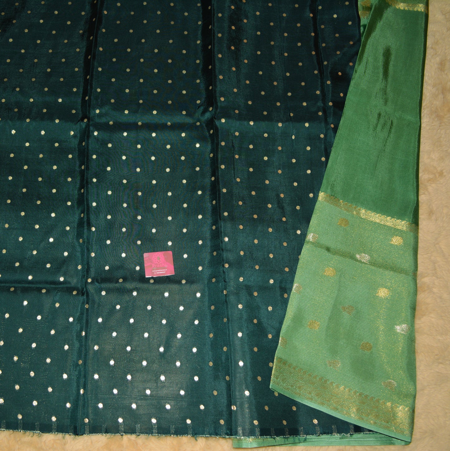 Pista green viscose crepe saree