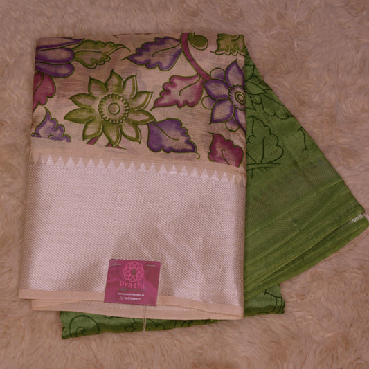 green handloom mangalagiri silk saree