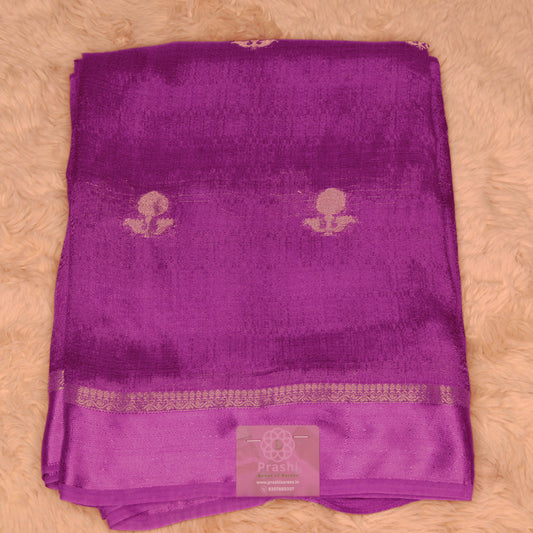 Rani pink khadi viscose saree