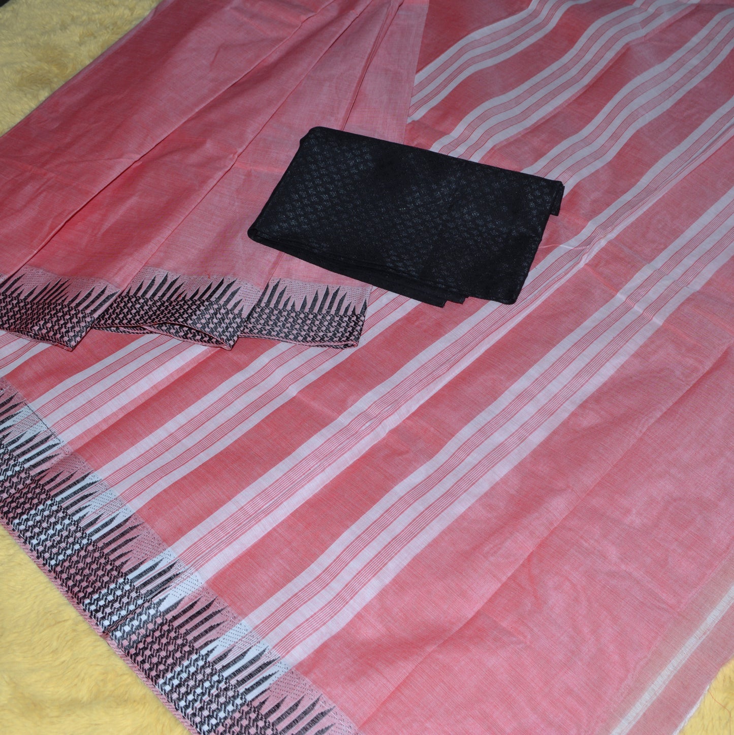 Baby pink  kanchi cotton saree