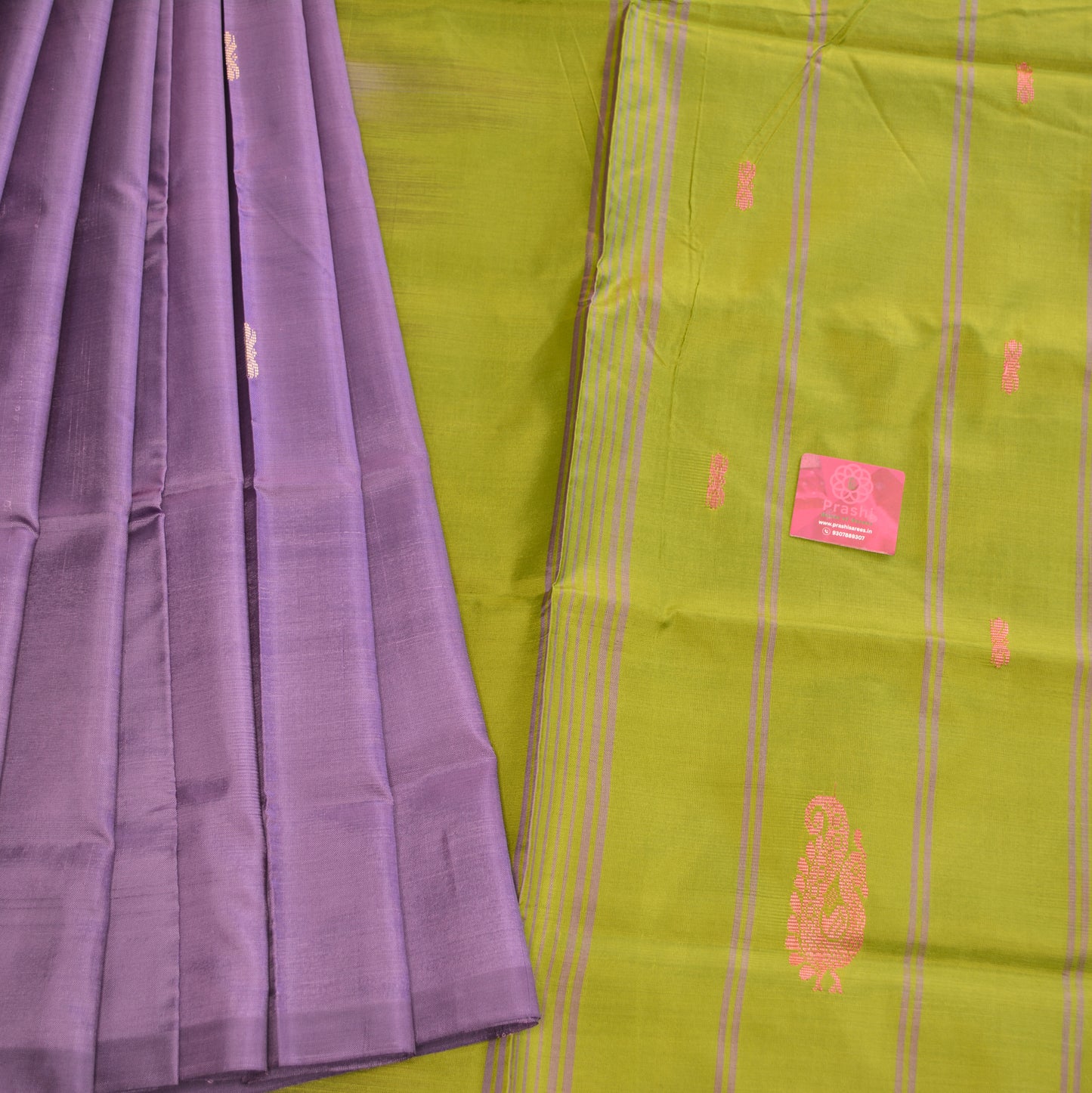 Purple vegan silk saree