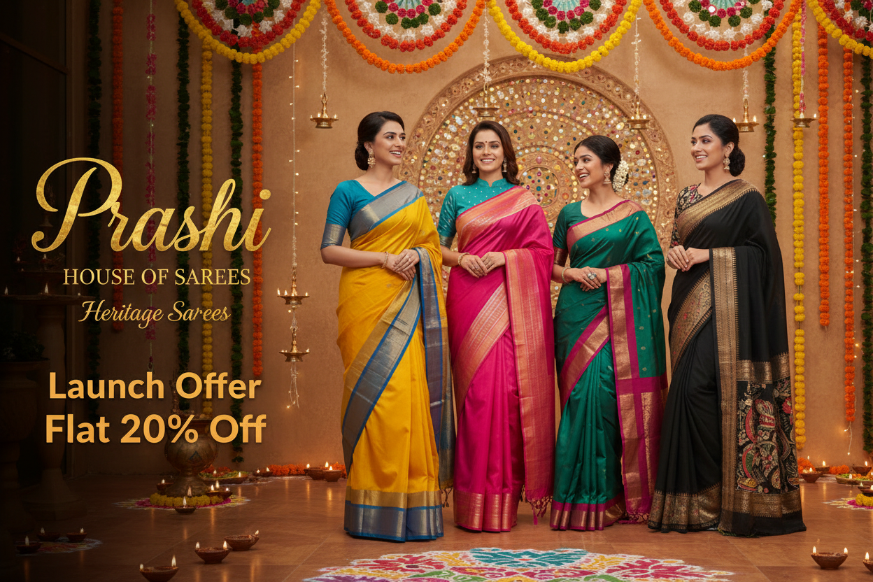 Prashi House of Sarees Festive Banner - Corrected